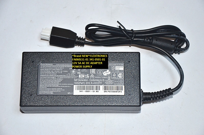 *Brand NEW*341-0501-01 FA060LS1-01 FLEXTRONICS 12V 5A AC DC ADAPTER POWER SUPPLY